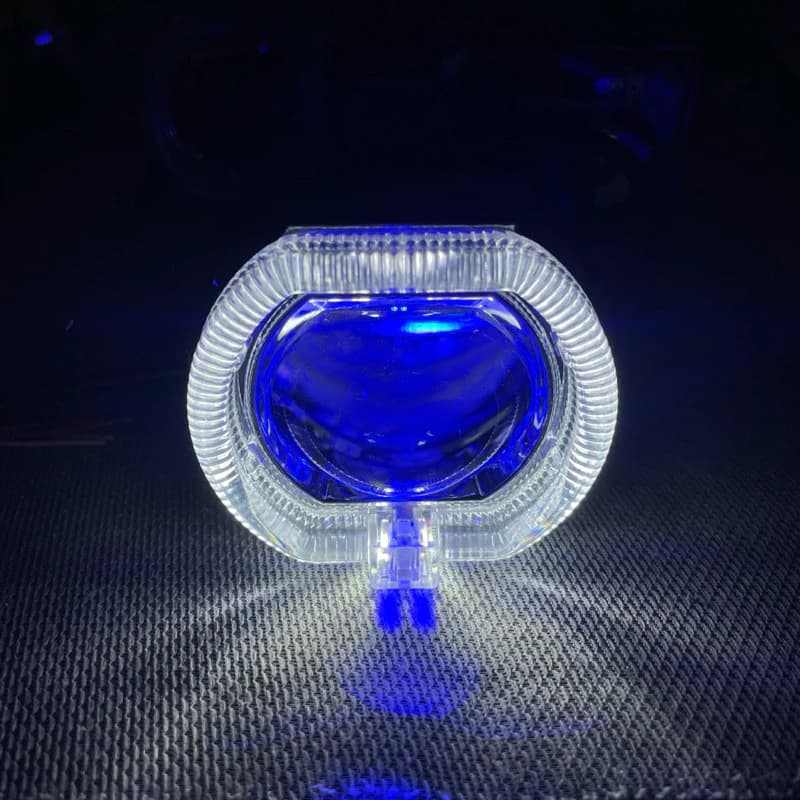 Projie Biled Cahaya Laser Cut Off mini 2.5 inch D2 D3 High Low 30watt plus Shroud devil - Image 1