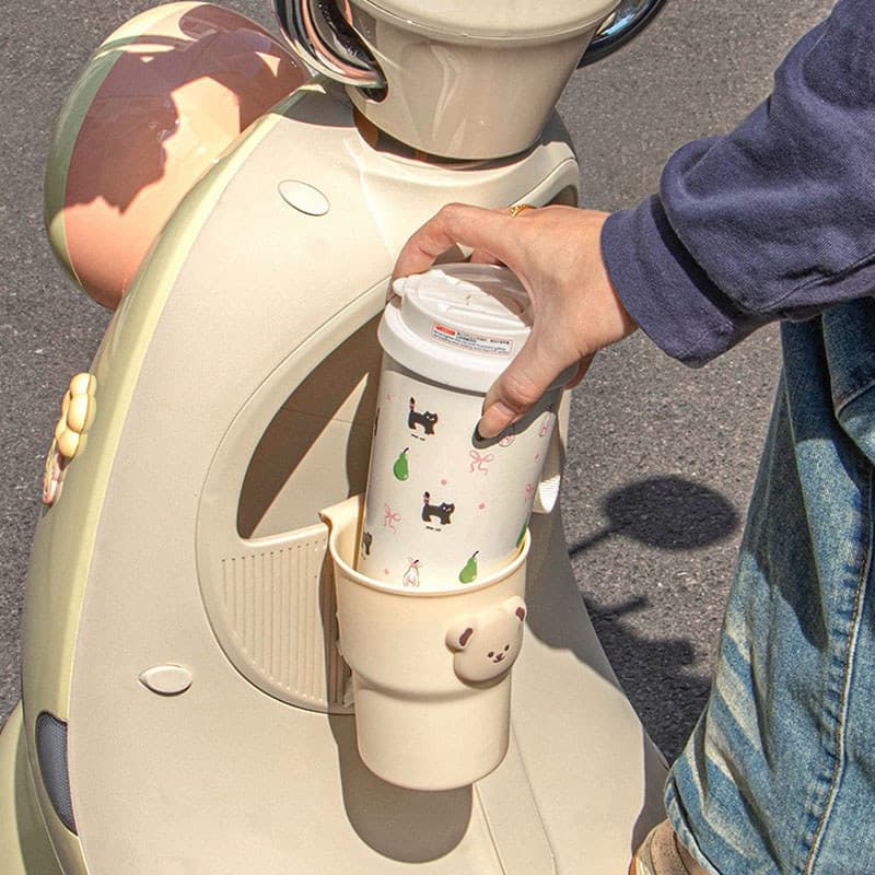 CARBOSS Bottle Holder Motor/Tempat Botol Minum Motor/Kendaraan Listrik Bear Cup Holder/Rak Penyimpanan Botol Air Minum Di Sepeda - Image 1